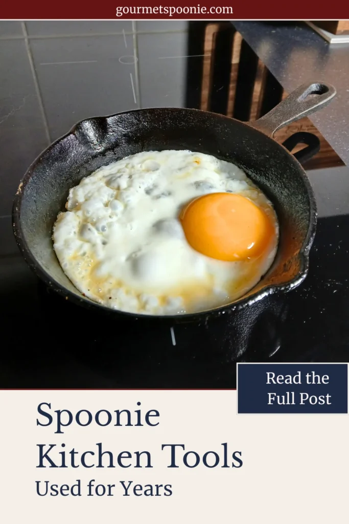  Small cast-iron frying pan used for accessible cooking in a chronic illness friendly kitchen.
